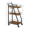 YATINEY Bar Cart, 3-Tier Bar Cart for The Home, Small