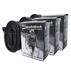 Switchback Inner Tubes 700 x 25-32c, 48mm Valve Length (3 Pack) | For road bike, cyclo-cross, touring, commuter, TT bikes
