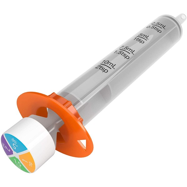 Ezy Dose Kids Baby Oral Syringe & Dispenser | True Easy Design for Liquid Medicine | 10 mL/2 TSP | Color Coded
