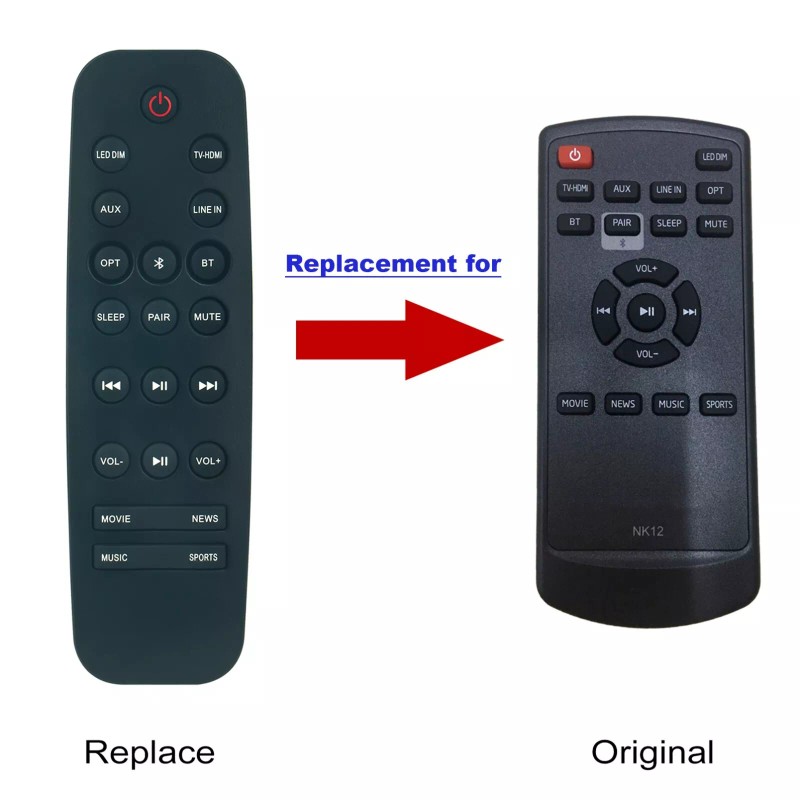 For Nakamichi NK12 Replace Remote Control for Nakamichi NK12 Soundbar