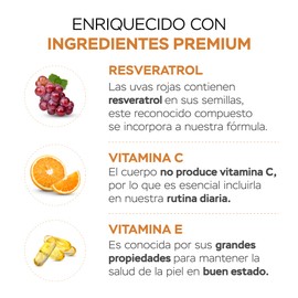 Vitasei Colágeno Hidrolizado en polvo con resveratrol a base de Soya sin edulcorantes | 450 g | Coco, Sin Sabor | Libre de Azúcar | Vitamina C |Vitamina E | Resveratrol | Suplemento que ayuda al cuidado de la Piel, Articulaciones, Cabello y Uñas | Fácil 