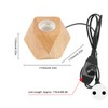 Wooden Diamond Lamp Base E27 Socket Modern Small Wood Table
