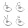 ZZ ZINFANDEL Boho Initial Sliver Rings for Woman,A-Z Statement Dainty
