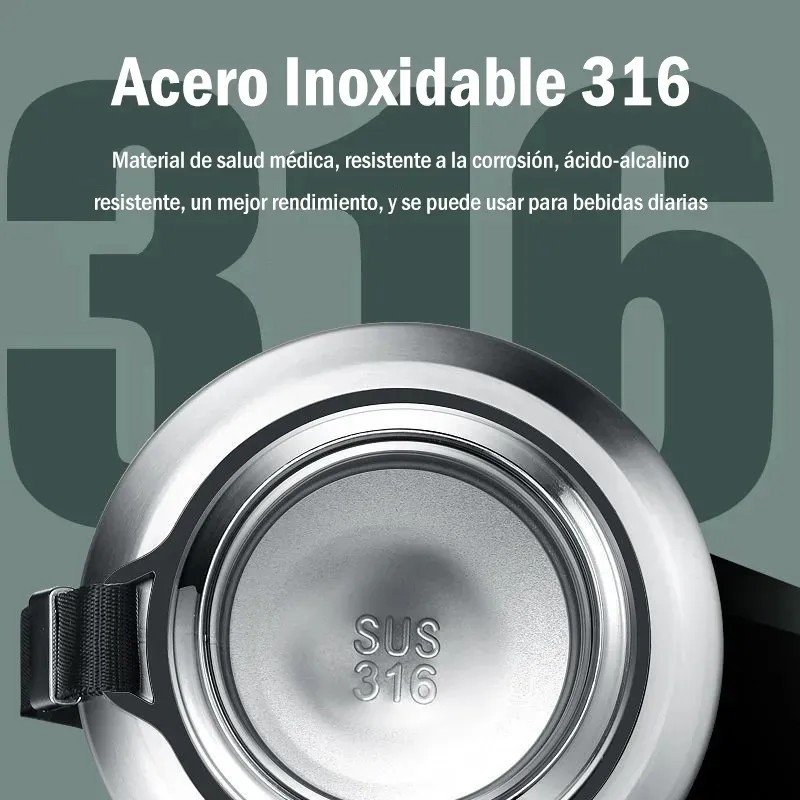 Termos De Acero Inoxidable Camping Para Café Y Agua 1500ml