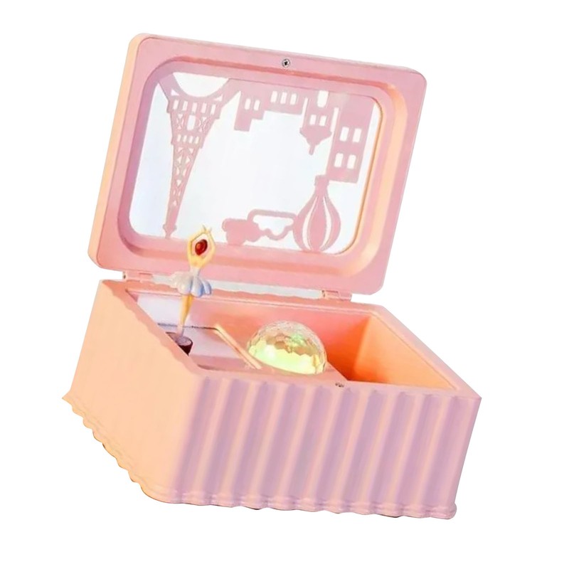 Rotating Ballerina Music Box Musical Jewelry Storage Box for Birthday