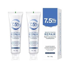 7.5% Nano Hydroxyapatite Toothpaste, 2 PCS Hidroxiapatita Toothpaste | 4.23 OZ, Enamel Protection and Tooth Strengthening, Gentle Mint, Fresh Breath, 