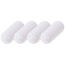 Crown Sporting Goods - 24 Polyurethane White Plastic Golf Balls – Bulk Set of Golf Balls for Swing Practice, Driving Range