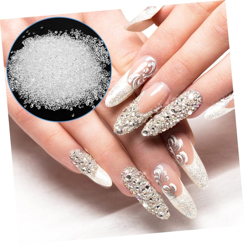 BIUDECO Nail Art Decor Set 5 Pack Rhinestone Point Nail