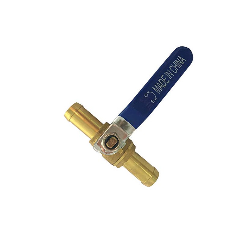 Metalwork Brass 3/4" Barb Valve for Heater Hose Shut-off, High