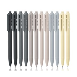 Mr. Pen- Retractable Gel Pens, 12Pack, Black Ink, Monochrome Elegance Barrel Gel Pens, Gel Pens Fine Point 0.5mm, Retractable Pens, Cute Pens, Gel Ink Pens Aesthetic Pens for Journaling Fine Tip Pens