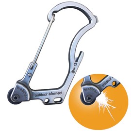 outdoor element 61102 Firebiner, Multi-tool Carabiner, Silver Thorn