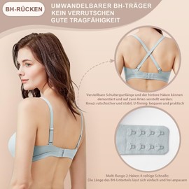 CYTMTZGA Mastectomy Prosthesis Bra Seamless Everyday Post-Surgical Bra with Pockets for Breast Prosthesis Breast Shapes, lightblue, M
