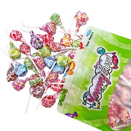Dum Dums Original Mix Lollipops 1 LB (80 Pops), Individually Wrapped Hard Candy, Bulk Suckers, Assorted Flavors, Gluten-Free, Party Favors, Classroom Treats and Candy Buffets – Packed by Yummyland
