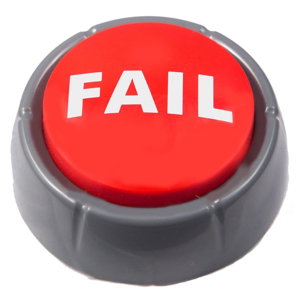 Epic Fail Button | Sad Trombone Sound Effect Button (Batteries Included) Back to School Christmas Holiday Stocking Stuffer Gift Office Desk Sales Marketing Gag Gift Nut Hype Funny Office Toy