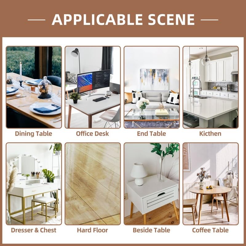 Warmstar Clear Table Cover Protector 14 x 24 Inch,1.5mm Thick