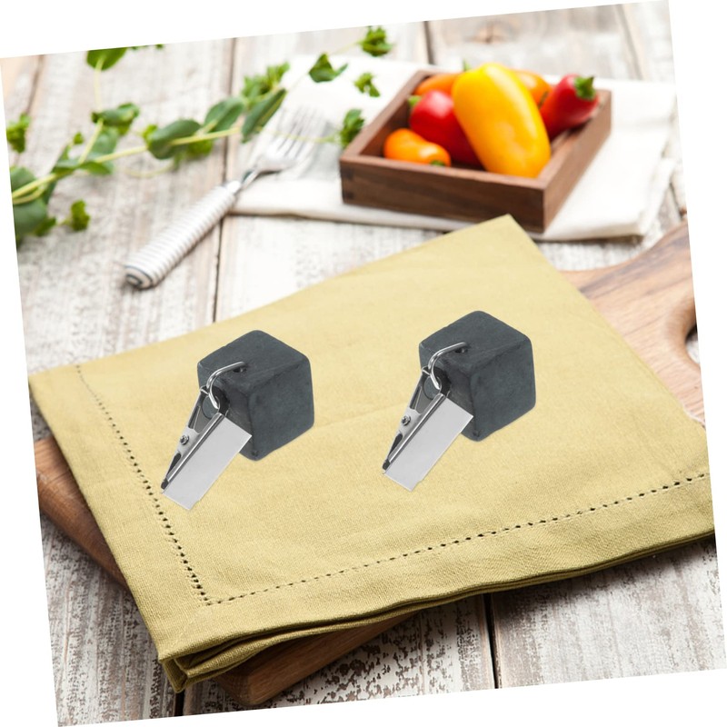 FUNOMOCYA 4Pcs Tablecloth Weights with Metal Clips Outdoor Table Cover