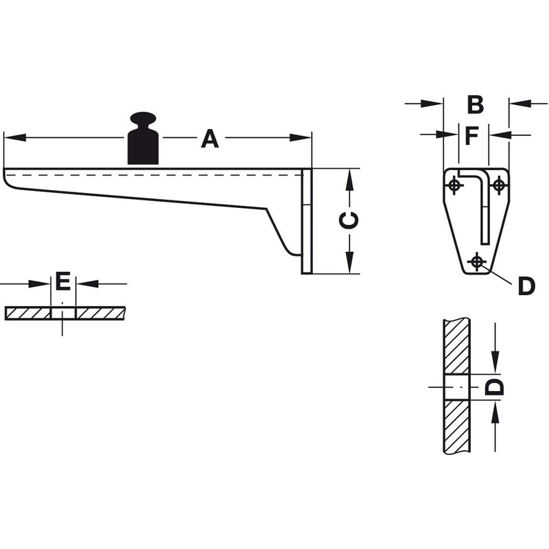 Gedotec Heavy Duty Console | Pack of 1 - Shelf
