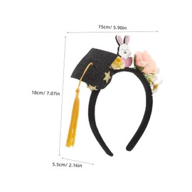 WOONEKY 3pcs Graduation Hat Headband Tiny Cap Hair Accessories for Kindergarten Preschool Ceremonies Lightweight Comfortable for Graduation Photos and Celebrations