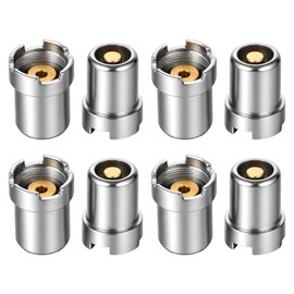 Giantree 8 Pcs Gilding Magnetic Threaded Soldering Iron Ring Adapter Connector Repair Parts, Threaded Metal Accessories For Electronic Devices, Universal Multi-Function