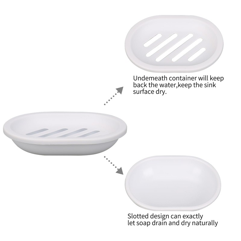 TOPSKY 2-pack Soap Dish, Soap Holder, Soap Saver, Easy Cleaning,