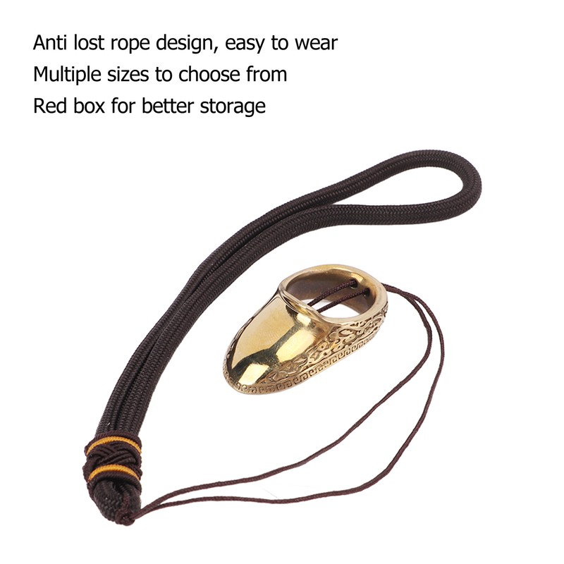 Archery Thumb Rings Good Protection Engraving Pattern Brass Finger Protector