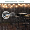 Outdoor Extension Cord Box, Large Waterproof Electrical Cord Box (9.05x6.61x2.67inch)