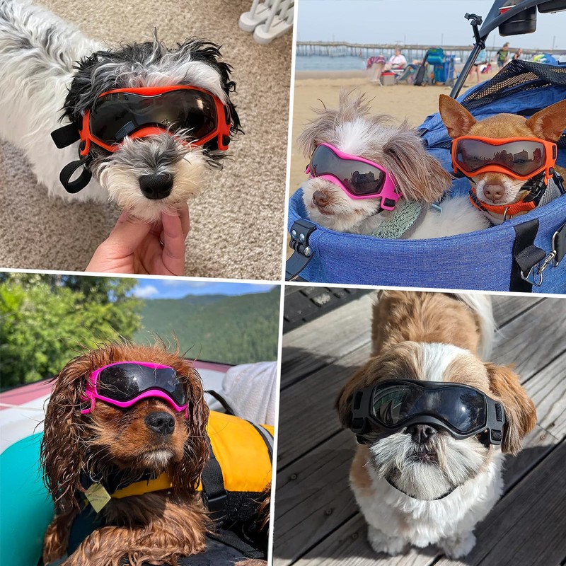 PETLESO Small Breed Dog Goggles, Sunglasses with UV Protection for