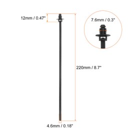 HARFINGTON 100pcs Push Mount Cable Zip Tie 8.7" x 0.18" Nylon Self Locking Cable Strap Thread Style Heavy Duty Snap in Cable Zip Ties for Household Electronic Auto Industry