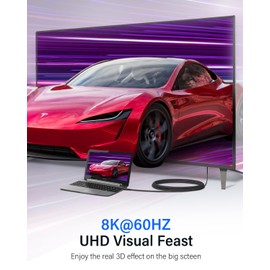 RUIZHI 8K Mini HDMI to HDMI Cable 6FT, High Speed 8K@60Hz 4K@120Hz HDMI 2.0 Cord, Aluminum Shell, Braided Compatible with Camera, Camcorder, Tablet and Graphics/Video Card, Laptop,Raspberry Pi Zero W