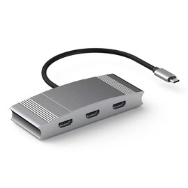 WJESOG USB C to 3 HDMI Adapter,Type C Multi Monitor 3 Port,Support Dual 4K@60Hz or One 4K@60Hz and Two 4K@30Hz Compatible Windows and Mac OS