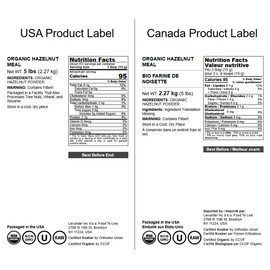 Food to Live Organic Hazelnut Meal, 4 Pounds – Non-GMO Natural Filbert Nut Powder, Finely Ground, Pure, Raw, Vegan, Kosher, Keto, Paleo Friendly Nutty Meal in Bulk. Good Source of Protein & Fiber