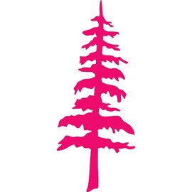 NBFU Decals Pine Tree Landscape Adventure Wildlife 1 (Pink) (Set of 2) Premium Waterproof Vinyl Decal Stickers for Laptop Phone Accessory Helmet Car Window Bumper Mug Tuber Cup Door Wall Decoration