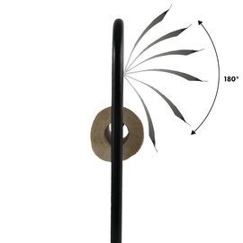 MSV Abby Bathroom Series Toilet Brush Set with Removable Inner Container for Toilet Brush Black