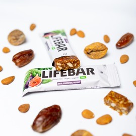 Lifefood Lifebar Energieriegel, Vegan Sportriegel, RAW BIO Rohkost, Vegan, Glutenfrei, Laktosefrei, Ohne Zuckerzusatz, Biologisch angebaut - 15er Pack (15 x 40 g) (Feige)