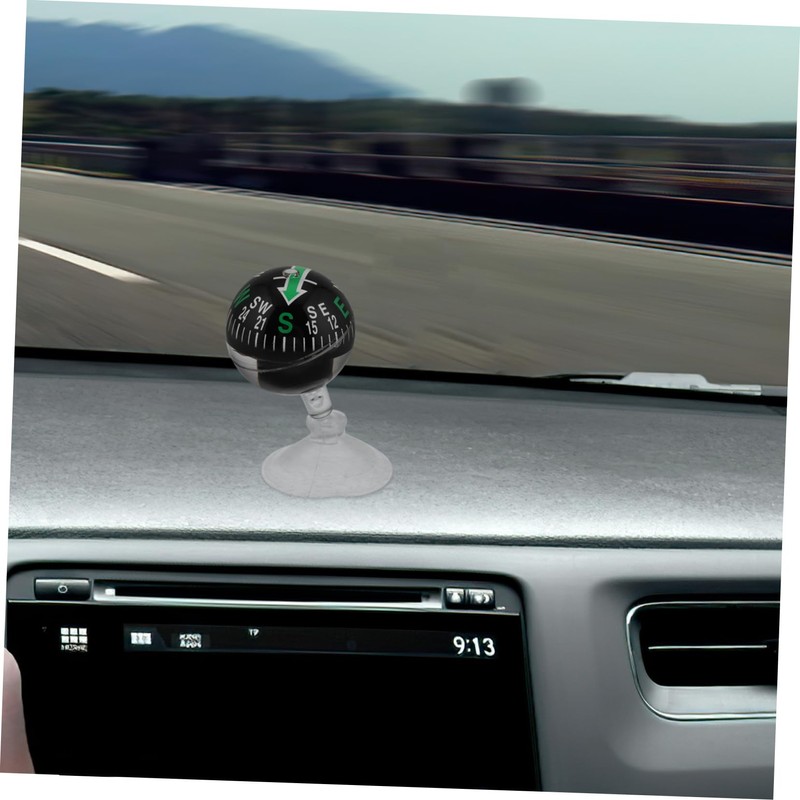 HAKIDZEL Portable Car Dashboard Compass Ball with Suction Cup Accurate