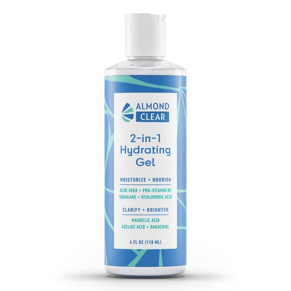2-in-1 Hydrating Gel: Lightweight moisturizer for oily, blemish-prone skin. | Aloe Vera, Squalane, Hyaluronic Acid, Mandelic Acid, Bakuchiol.