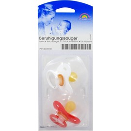 SAUGER Kirsche Latex Gr.1 0-6 Mon.weiß/rot 2 St