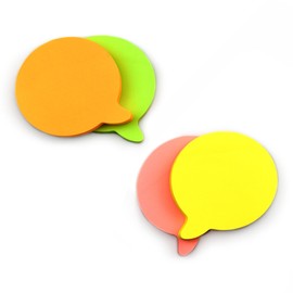 800 Sticky Notes Speech Bubbles Sticky Notes Luminous Sticky Pads 76x76mm Set of 8 Pads (100 Sheets Each) Colorful Removable Notepads Yellow Pink Green Orange Office Home School