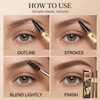 4-Pronged Eyebrow Pen For Natural Hair-Like Strokes And Precise Definition