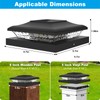 TSUNESLUX 12 Pack Solar Post Cap Lights Outdoor, 2 Modes