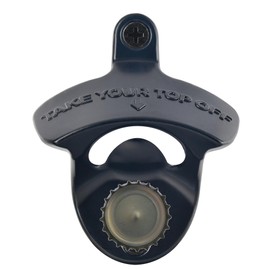 Jumiok Black Magnetic Bottle Opener Wall Mounted Soda Beer Bottle Cap Opener with Magnets Built-in to Catch Bottle Top