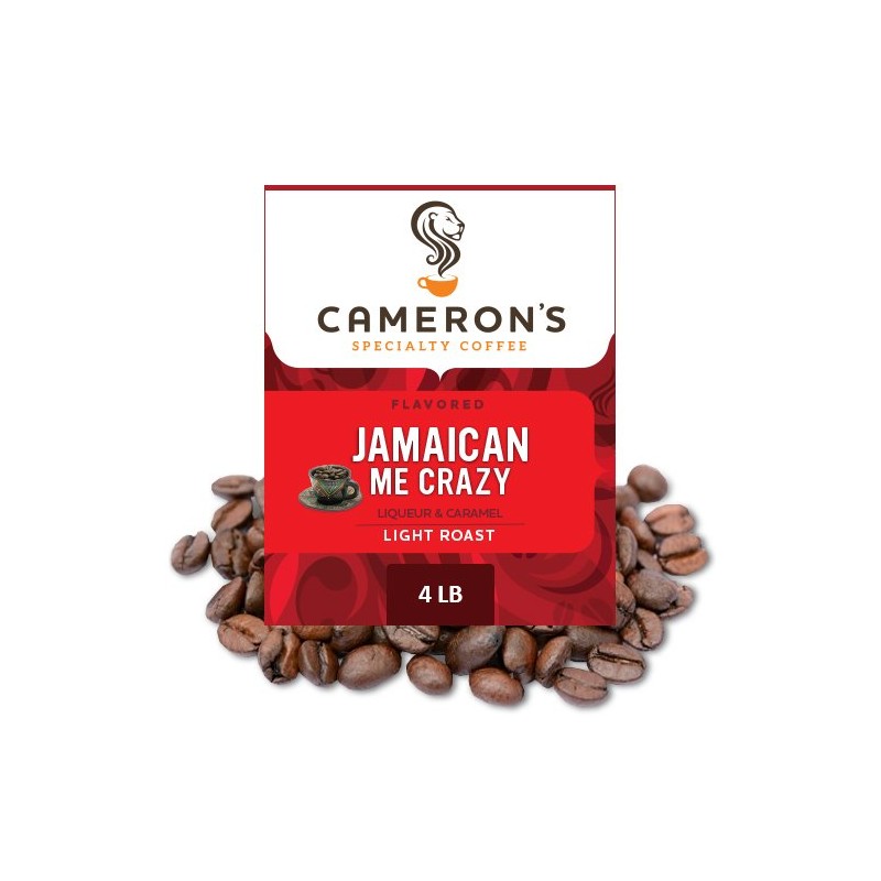 Cameron's Coffee Roasted Whole Bean Coffee, Flavored, Jamaican Me Crazy,