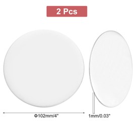 MECCANIXITY 2Pcs Stainless Steel Disc Blank Stamping Tag Engraved Stainless Steel Round Charm Pendant 1mm(T) 102mm/4" for Pendant Bracelet Necklace Jewelry Making Earring