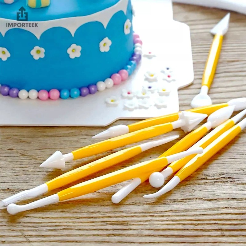 Importeek Estiletes Modeladores Acocadores Fondant Arcilla Reposteria