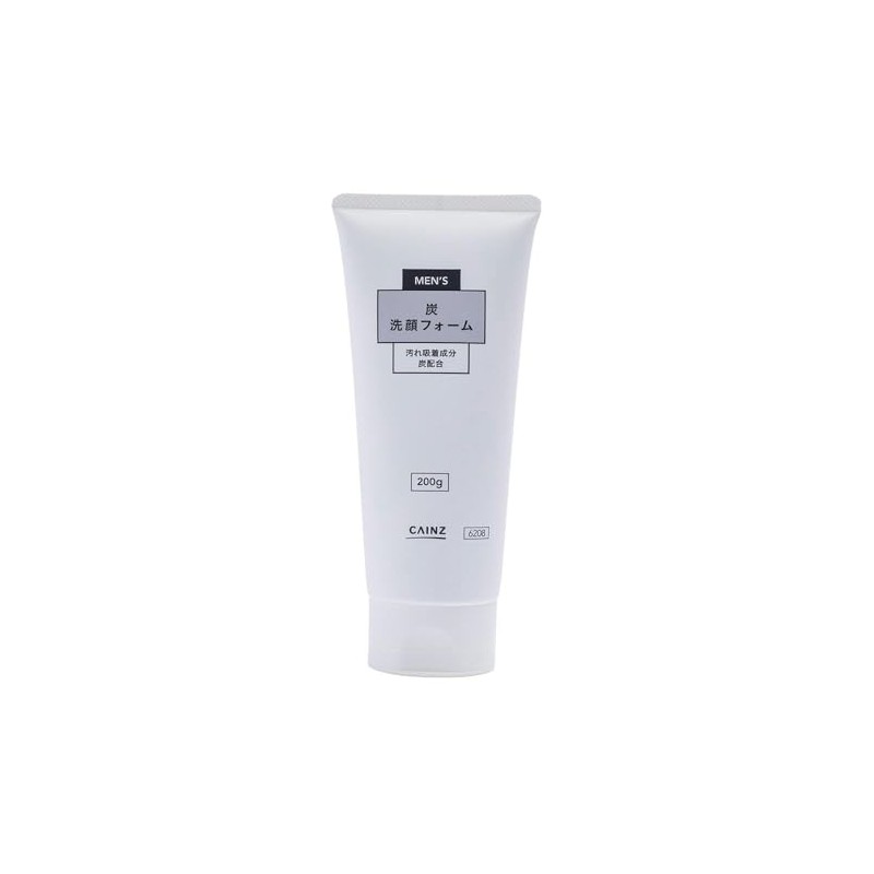 CAINZ Men's Charcoal Facial Wash Foam, 7.1 oz (200 g)
