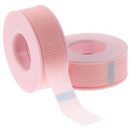 Oruola 2 Rolls Eyelash Extension Tape,Lash Extensions Pink Tape,Micropore Cinta para Pestañas,Eye Tapes for Makeup,Each Roll 0.5 in x 4 Yard Makeup Tapes for Eyeliner,Pink