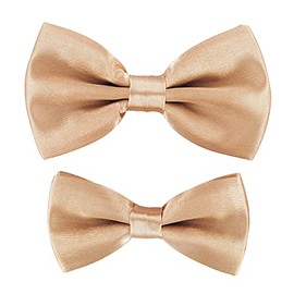 axy Father-son partner look bow tie, already tied, in various colours, bow ties for men, children, boys, ideal for festivals, photo shoots, weddings, FLIP1, beige