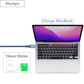 Dhaxipo USB 4 for Thunderbolt 4 Cable 6.6ft, 40 Gbps Data Transfer with 240W and 4K@144Hz 5K@ 60Hz or 8K@30Hz,Compatible with Thunderbolt 4 and USB C,fit for Laptop,Docking,Monitor and More