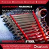 Olsa Tools Ratcheting Wrench Set, 12-Piece SAE, Chrome Vanadium Steel