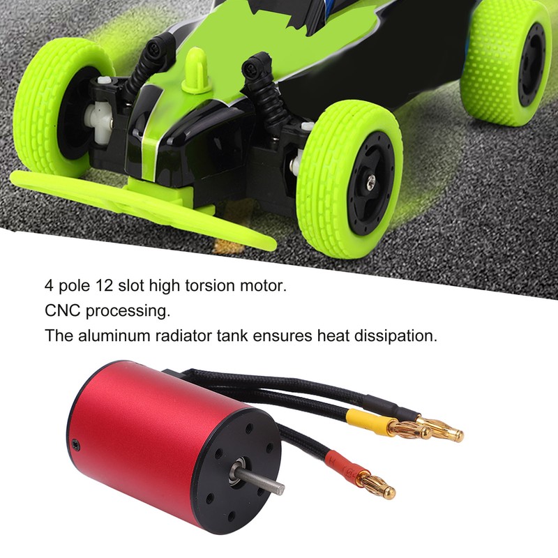 S3650 5200KV Brushless Waterproof Motor 4 Pole 12 Slot RC